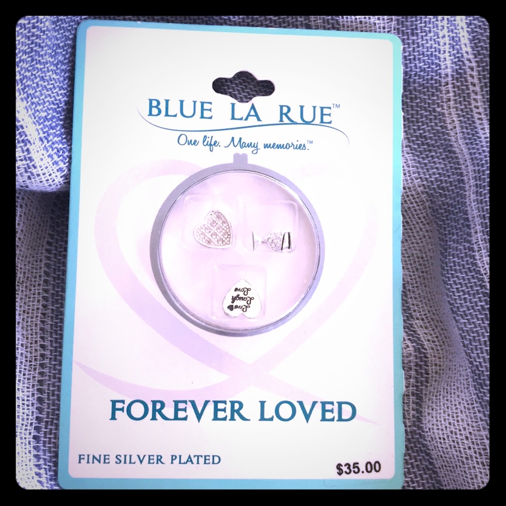 Fine silver plated window locket charms